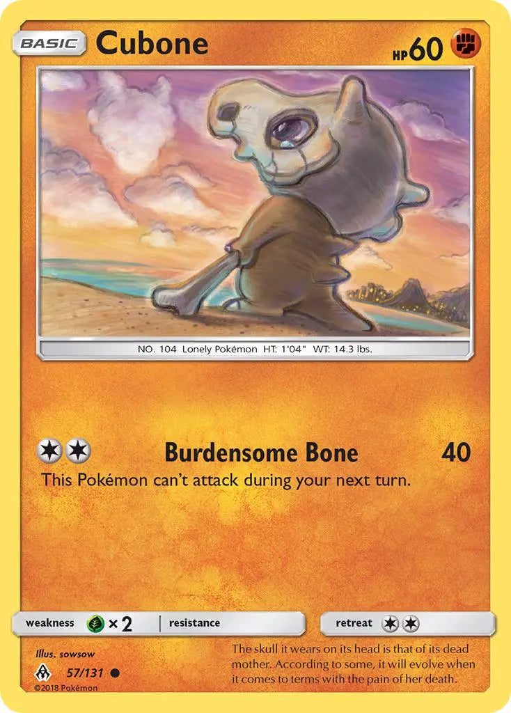 Cubone (57/131) [Sun & Moon: Forbidden Light] Pokémon