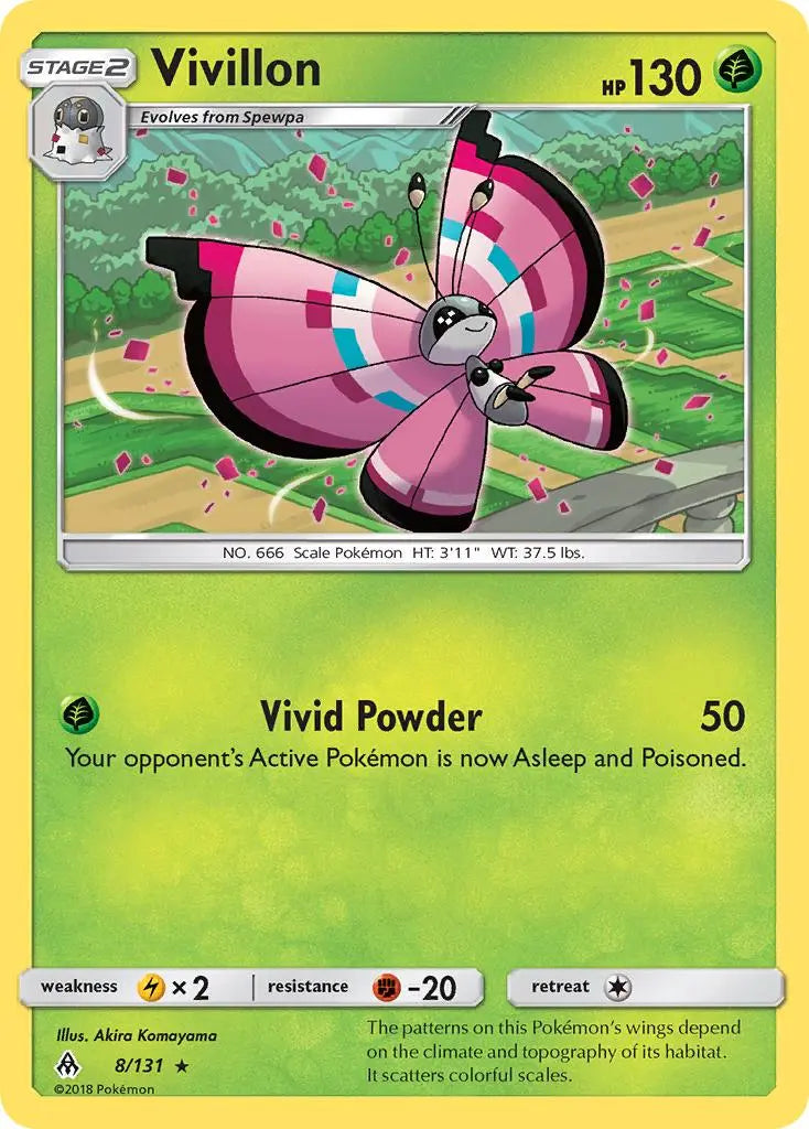 Vivillon (8/131) [Sun & Moon: Forbidden Light] Pokémon