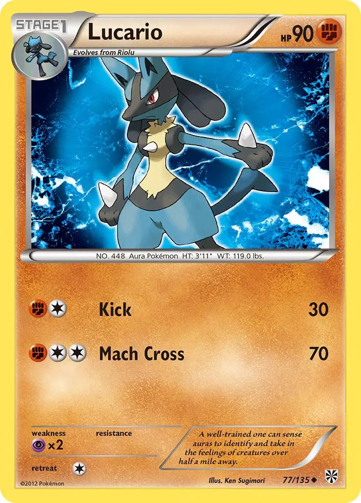 Lucario (77/135) [Black & White: Plasma Storm] Pokémon