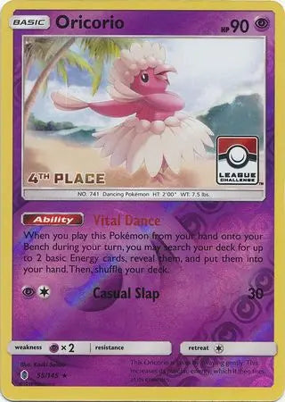 Oricorio (55/145) (League Promo 4th Place) [Sun & Moon: Guardians Rising] Pokémon