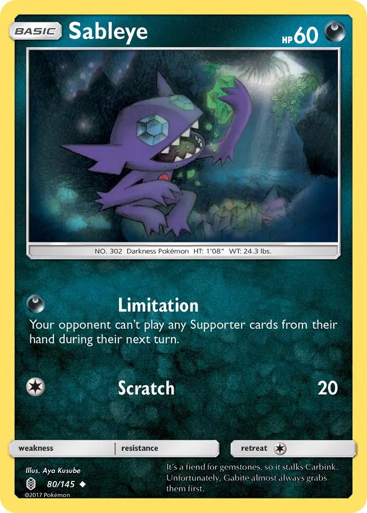 Sableye (80/145) [Sun & Moon: Guardians Rising] Pokémon