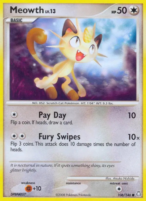 Meowth (106/146) [Diamond & Pearl: Legends Awakened] Pokémon