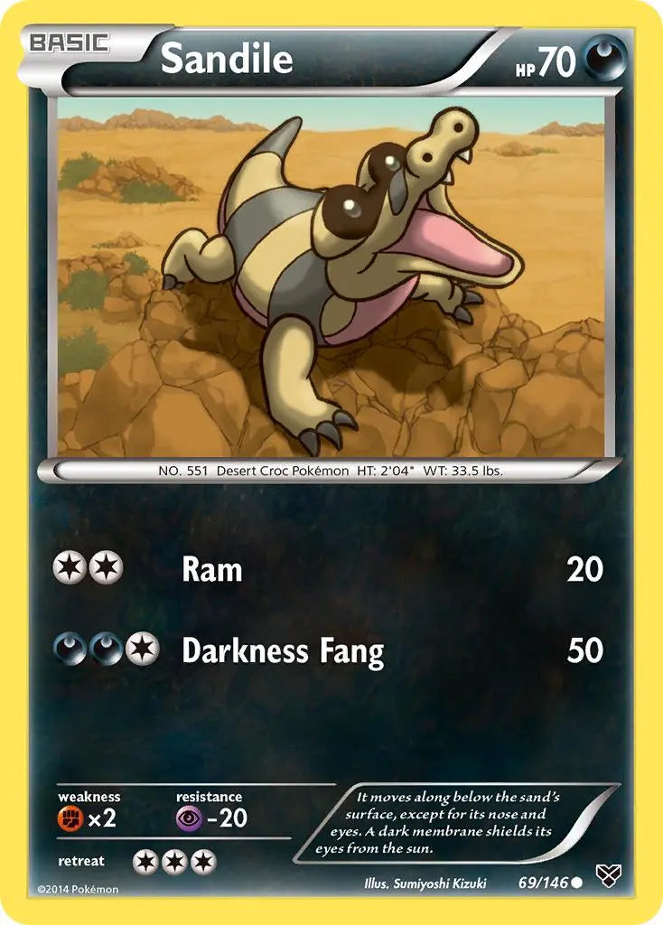 Sandile (69/146) [XY: Base Set] Pokémon