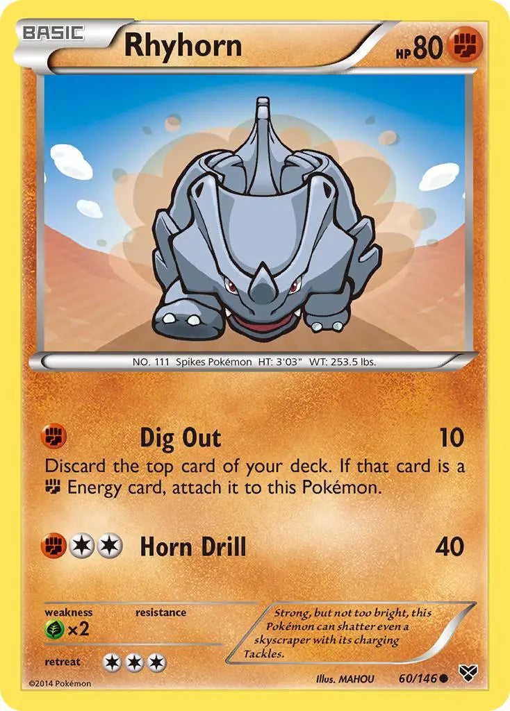 Rhyhorn (60/146) [XY: Base Set] Pokémon