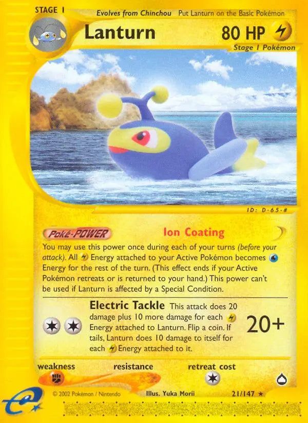 Lanturn (21/147) [Aquapolis] Pokémon