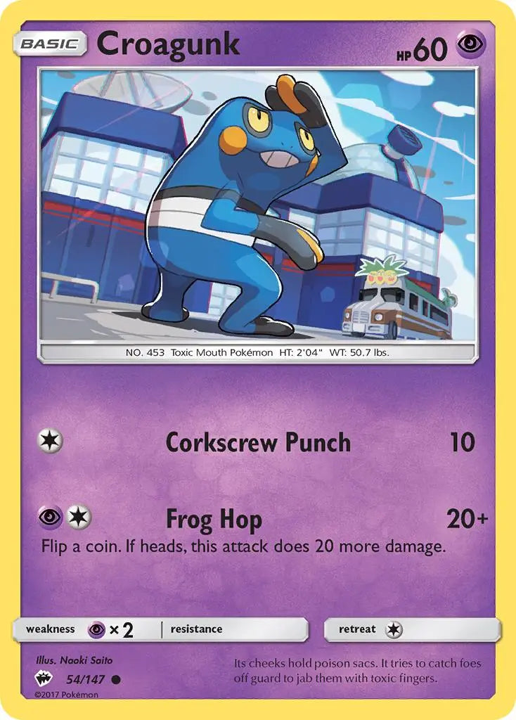 Croagunk (54/147) [Sun & Moon: Burning Shadows] Pokémon