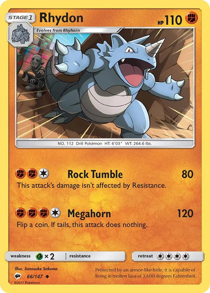 Rhydon (66/147) [Sun & Moon: Burning Shadows] Pokémon