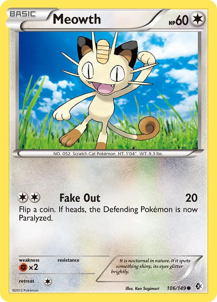 Meowth (106/149) [Black & White: Boundaries Crossed] Pokémon