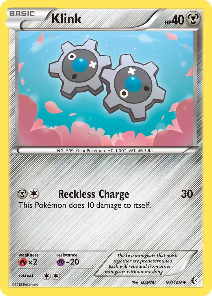 Klink (97/149) [Black & White: Boundaries Crossed] Pokémon