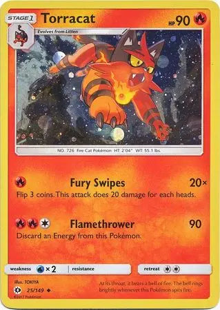 Torracat (25/149) (Cosmos Holo) [Sun & Moon: Base Set] Pokémon