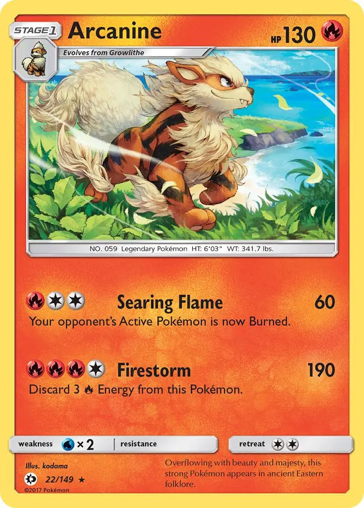 Arcanine (22/149) [Sun & Moon: Base Set] Pokémon