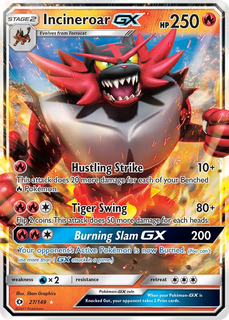 Incineroar GX (27/149) [Sun & Moon: Base Set] Pokémon