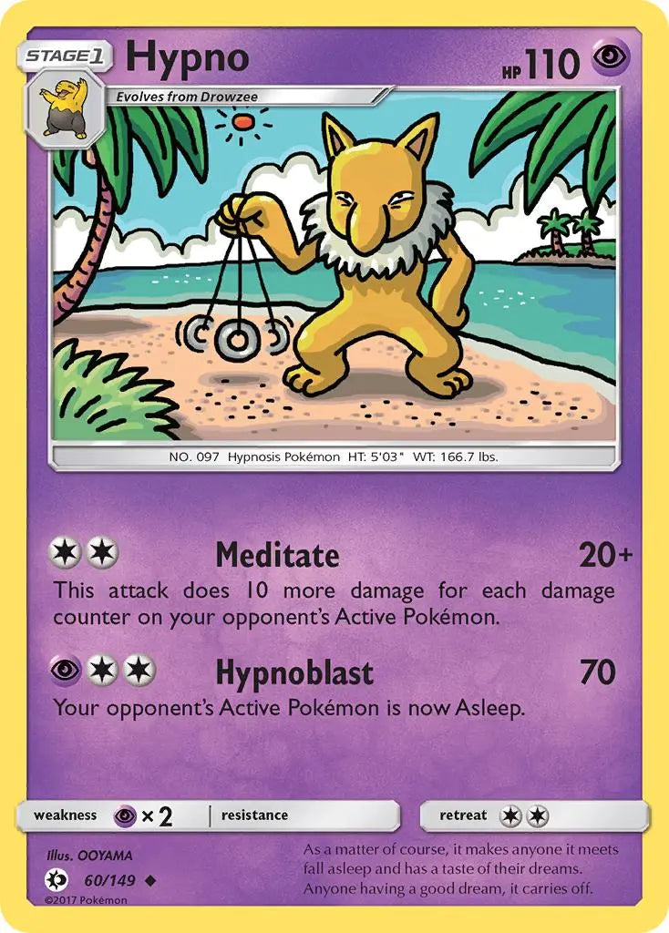 Hypno (60/149) [Sun & Moon: Base Set] Pokémon