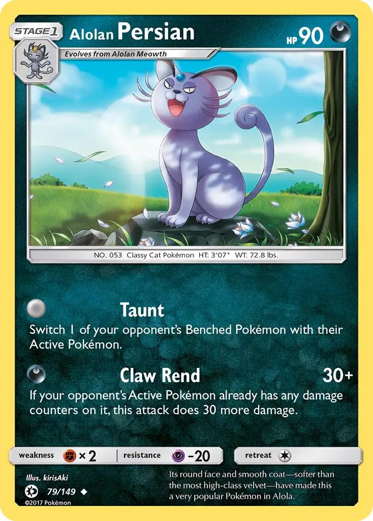 Alolan Persian (79/149) [Sun & Moon: Base Set] Pokémon