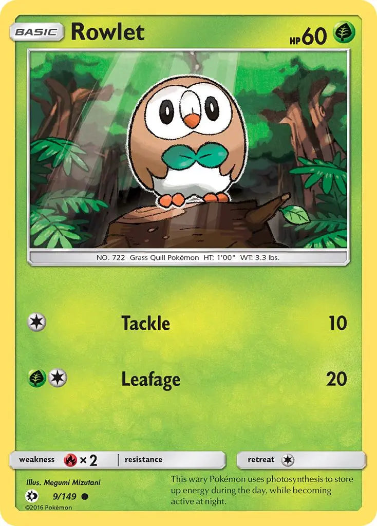 Rowlet (9/149) [Sun & Moon: Base Set] Pokémon