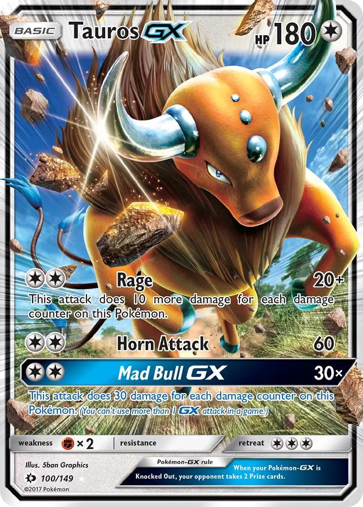 Tauros GX (100/149) [Sun & Moon: Base Set] Pokémon