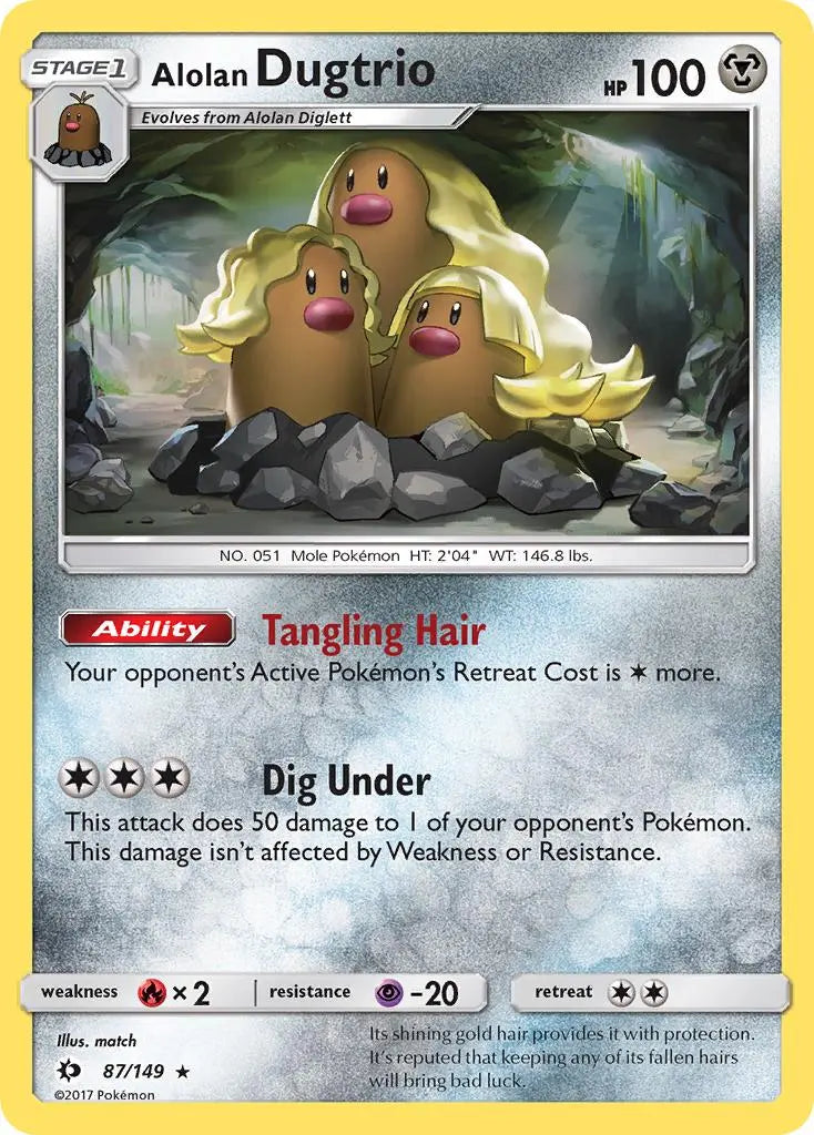 Alolan Dugtrio (87/149) [Sun & Moon: Base Set] Pokémon