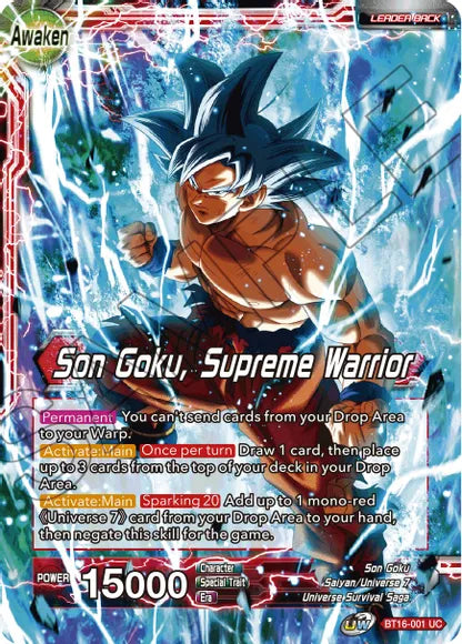 Son Goku // Son Goku, Supreme Warrior (BT16-001) [Realm of the Gods] Dragon Ball Super