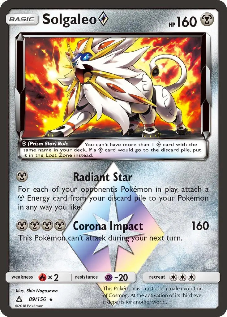 Solgaleo (89/156) (Prism Star) [Sun & Moon: Ultra Prism] Pokémon