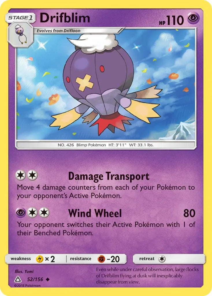 Drifblim (52/156) [Sun & Moon: Ultra Prism] Pokémon