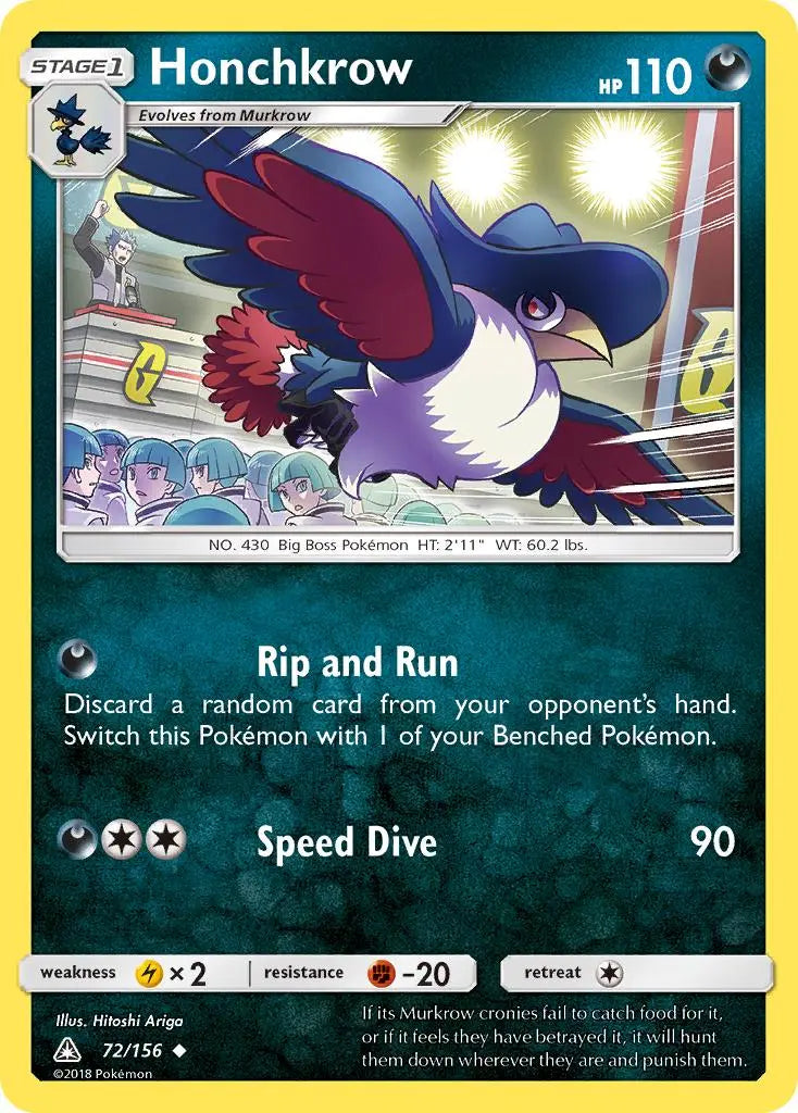 Honchkrow (72/156) [Sun & Moon: Ultra Prism] Pokémon