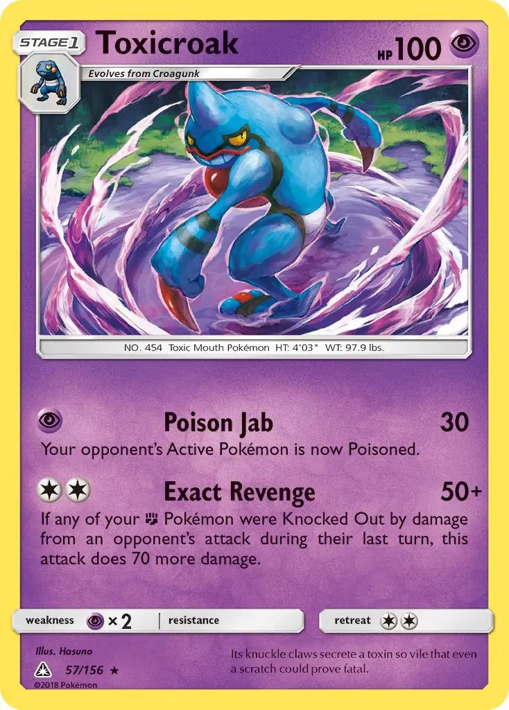 Toxicroak (57/156) [Sun & Moon: Ultra Prism] Pokémon