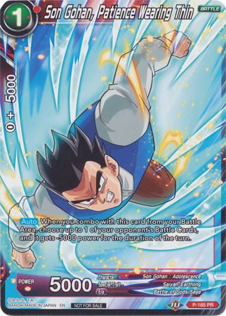 Son Gohan, Patience Wearing Thin (P-165) [Promotion Cards] Dragon Ball Super