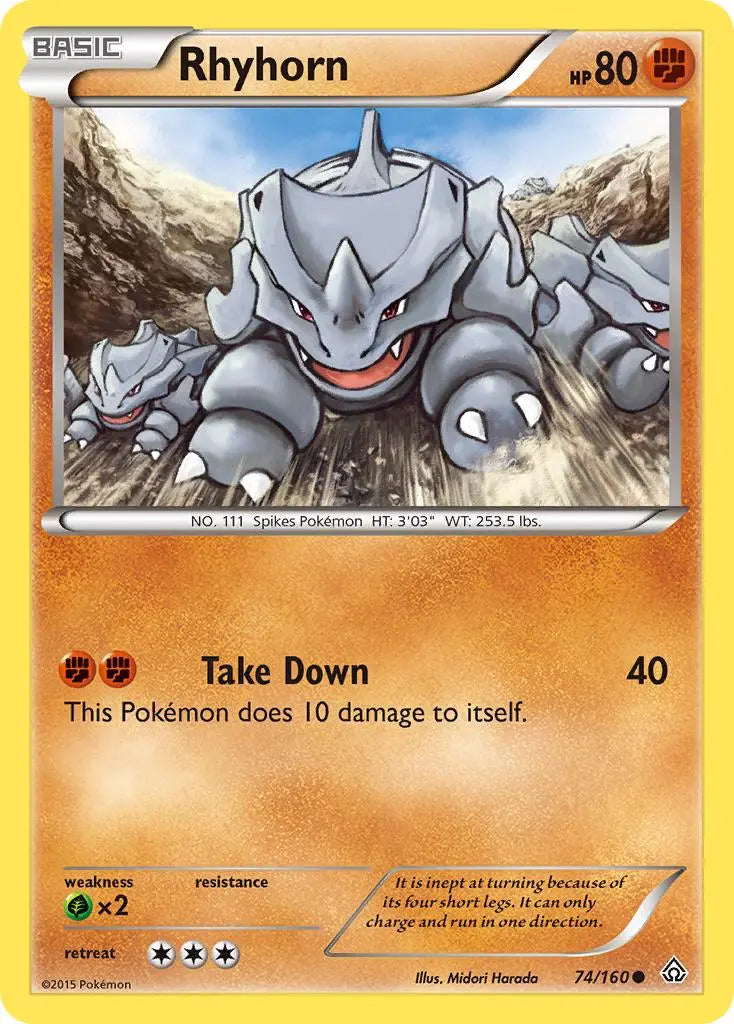 Rhyhorn (74/160) [XY: Primal Clash] Pokémon