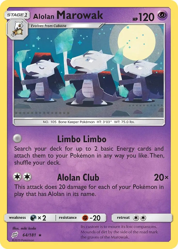 Alolan Marowak (64/181) [Sun & Moon: Team Up] Pokémon