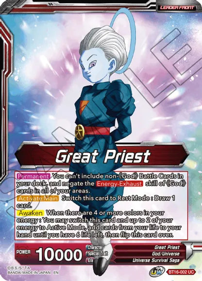 Great Priest // Great Priest, Commander of Angels (BT16-002) [Realm of the Gods] Dragon Ball Super