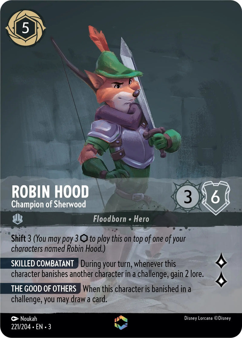 Robin Hood - Champion of Sherwood (Alternate Art) (221/204) [Into the Inklands] Disney