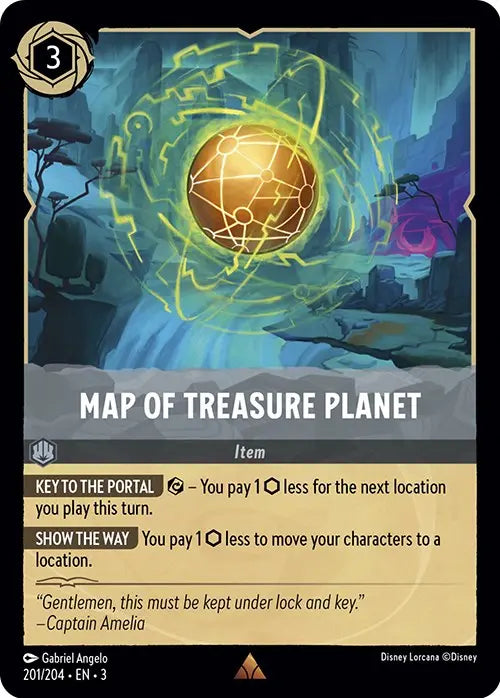 Map of Treasure Planet (201/204) [Into the Inklands] Disney