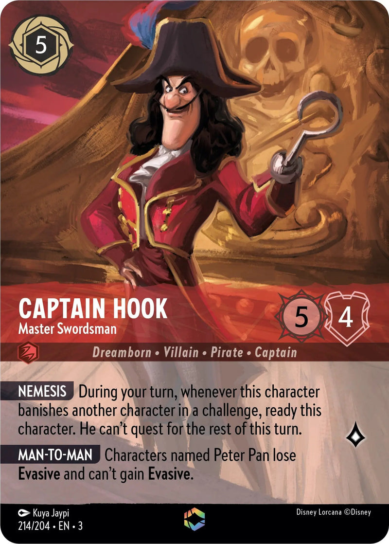 Captain Hook - Master Swordsman (Alternate Art) (214/204) [Into the Inklands] Disney