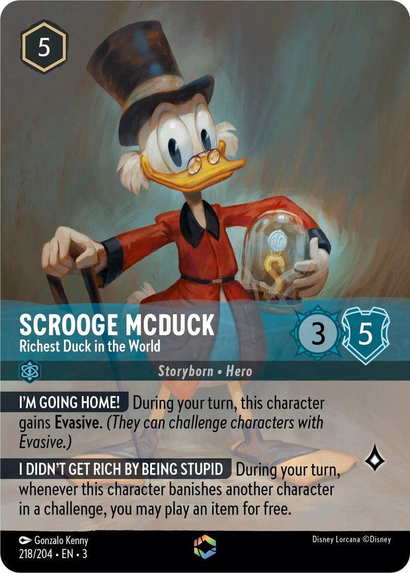 Scrooge McDuck - Richest Duck in the World (Alternate Art) (218/204) [Into the Inklands] Disney