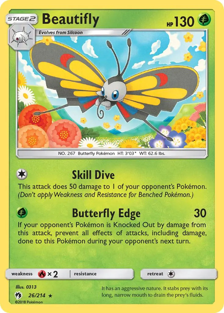 Beautifly (26/214) [Sun & Moon: Lost Thunder] Pokémon