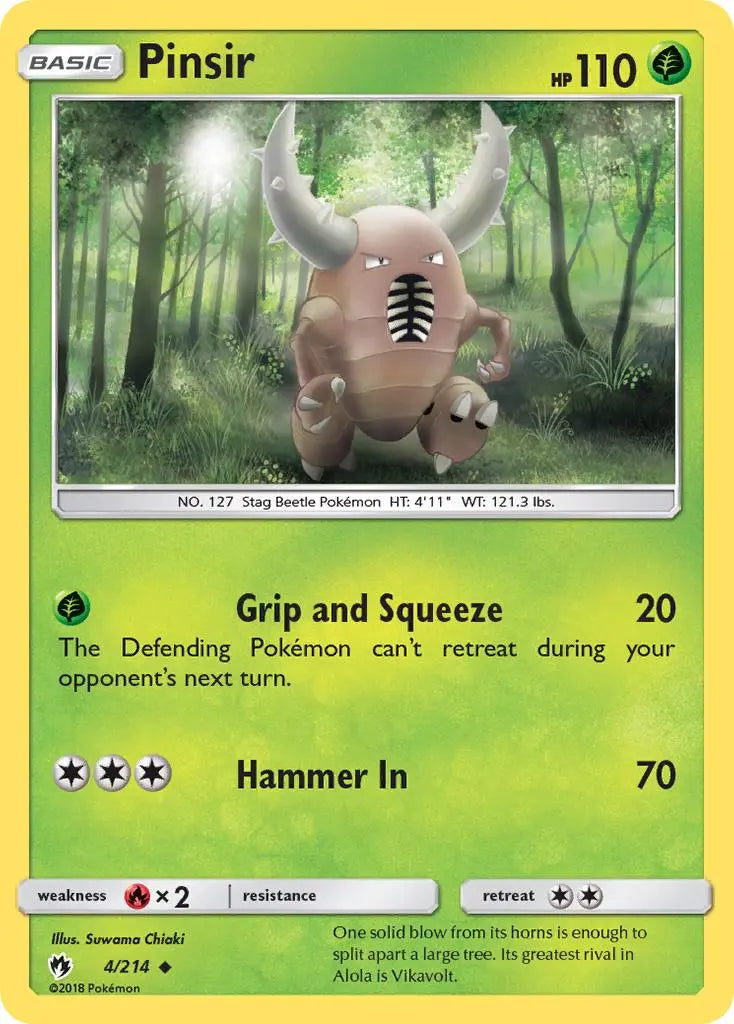 Pinsir (4/214) [Sun & Moon: Lost Thunder] Pokémon