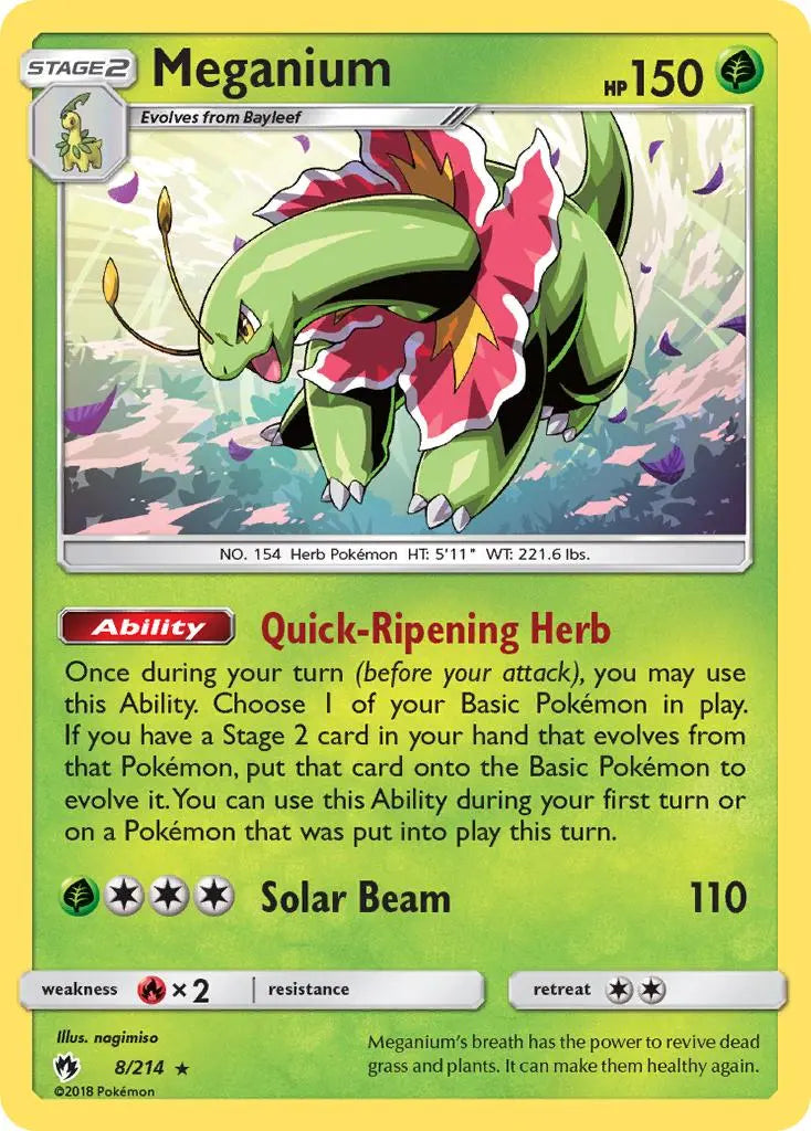 Meganium (8/214) [Sun & Moon: Lost Thunder] Pokémon
