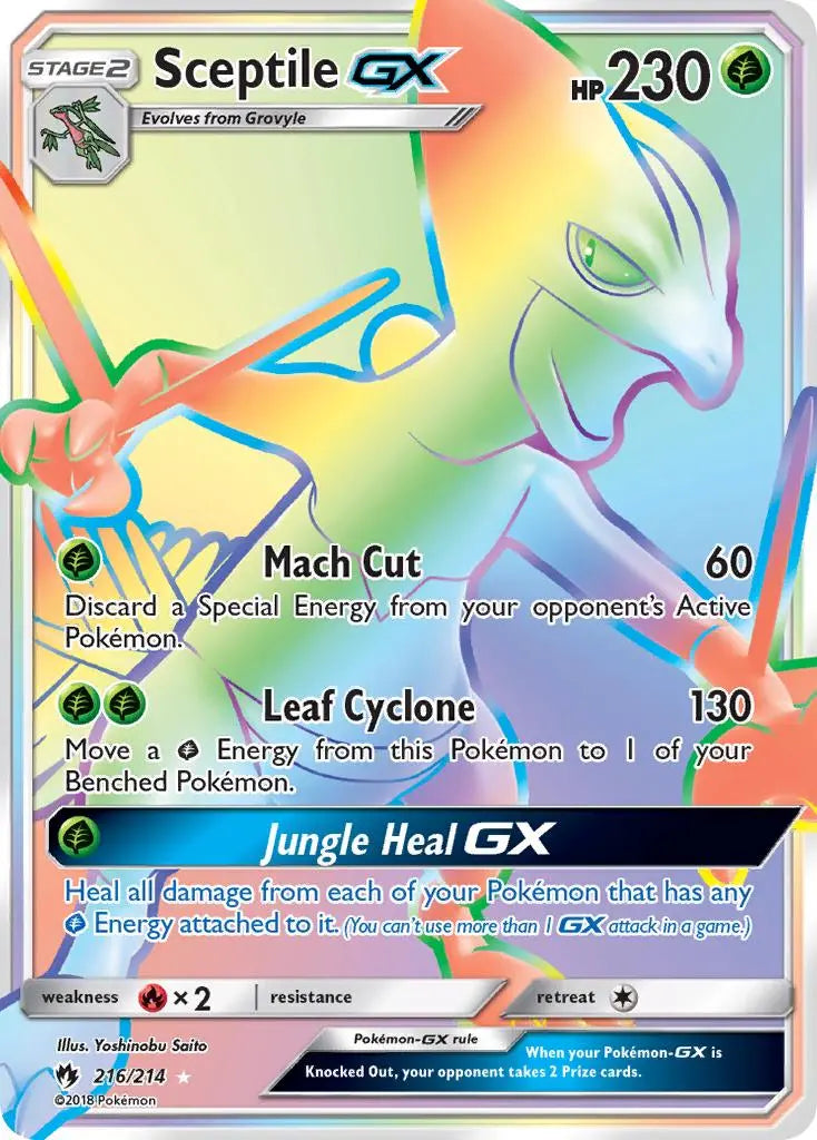Sceptile GX (216/214) [Sun & Moon: Lost Thunder] Pokémon