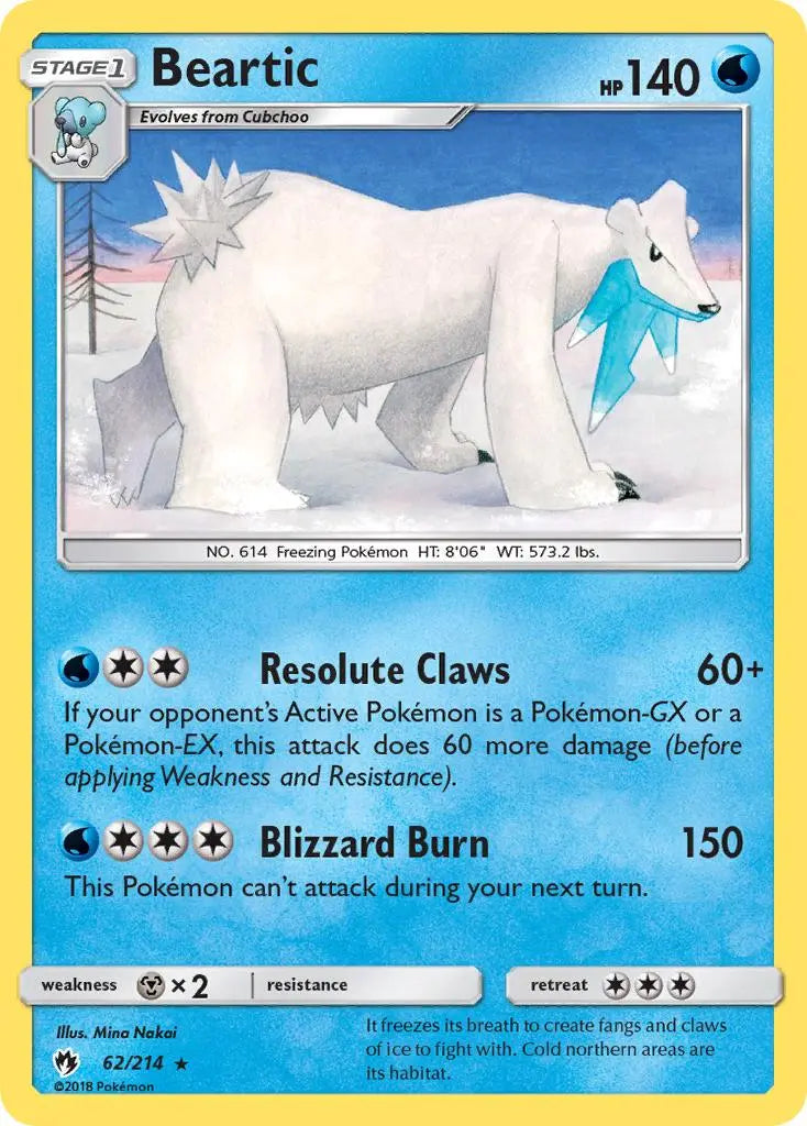 Beartic (62/214) [Sun & Moon: Lost Thunder] Pokémon