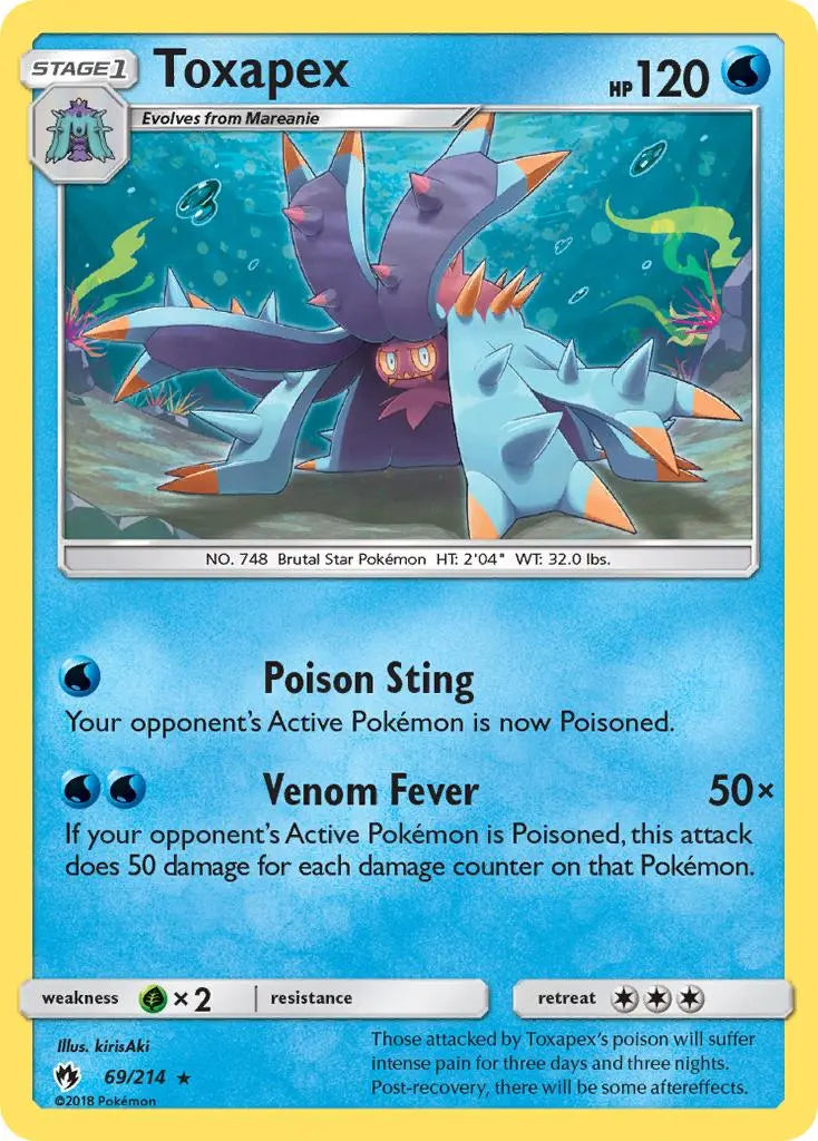 Toxapex (69/214) [Sun & Moon: Lost Thunder] Pokémon