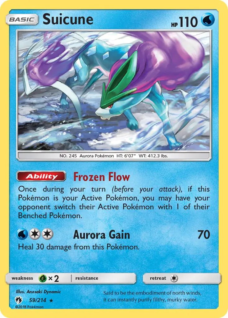 Suicune (59/214) [Sun & Moon: Lost Thunder] Pokémon