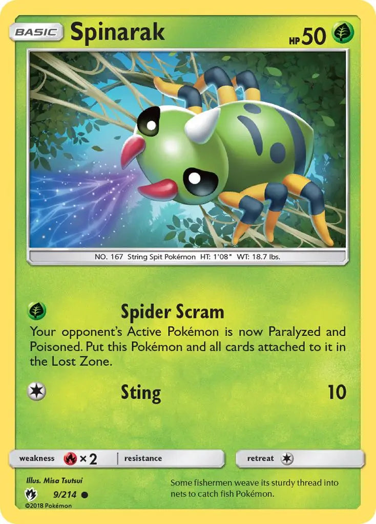 Spinarak (9/214) [Sun & Moon: Lost Thunder] Pokémon