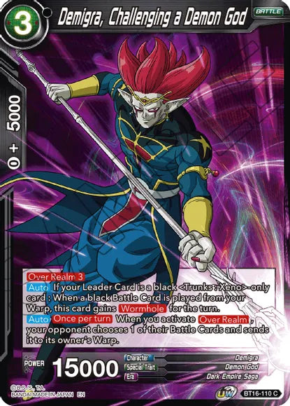 Demigra, Challenging a Demon God (BT16-110) [Realm of the Gods] Dragon Ball Super