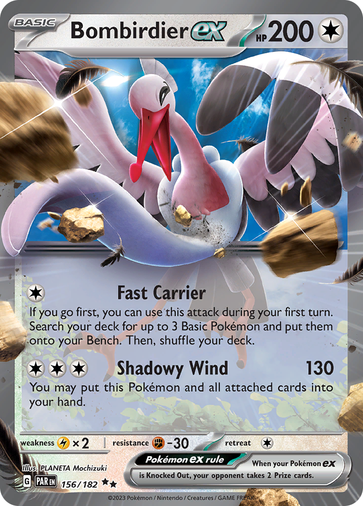 Bombirdier ex (156/182) [Scarlet & Violet: Paradox Rift] Pokémon