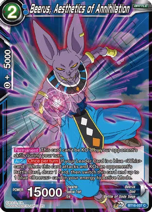 Beerus, Aesthetic of Annihilation (BT16-037) [Realm of the Gods] Dragon Ball Super