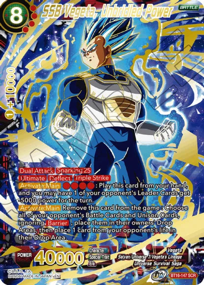 SSB Vegeta, Unbridled Power (BT16-147) [Realm of the Gods] Dragon Ball Super