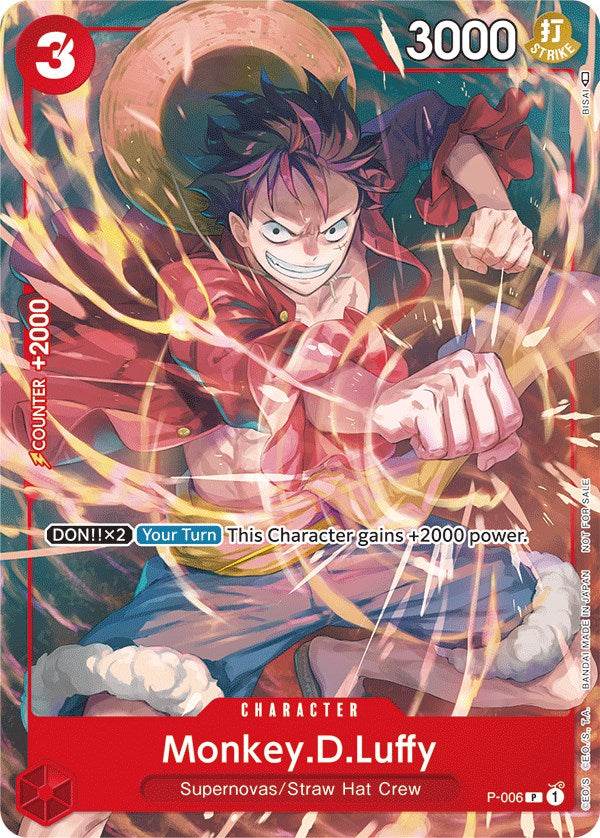 Monkey.D.Luffy (P-006) (Tournament Pack Vol. 1) [One Piece Promotion Cards]