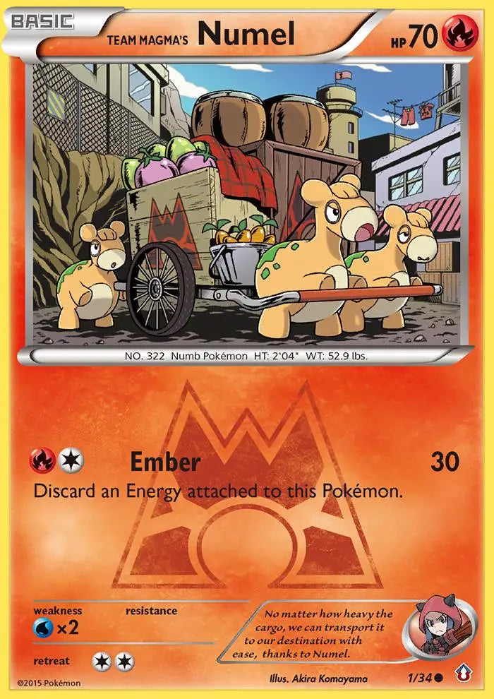 Team Magma's Numel (1/34) [XY: Double Crisis] Pokémon