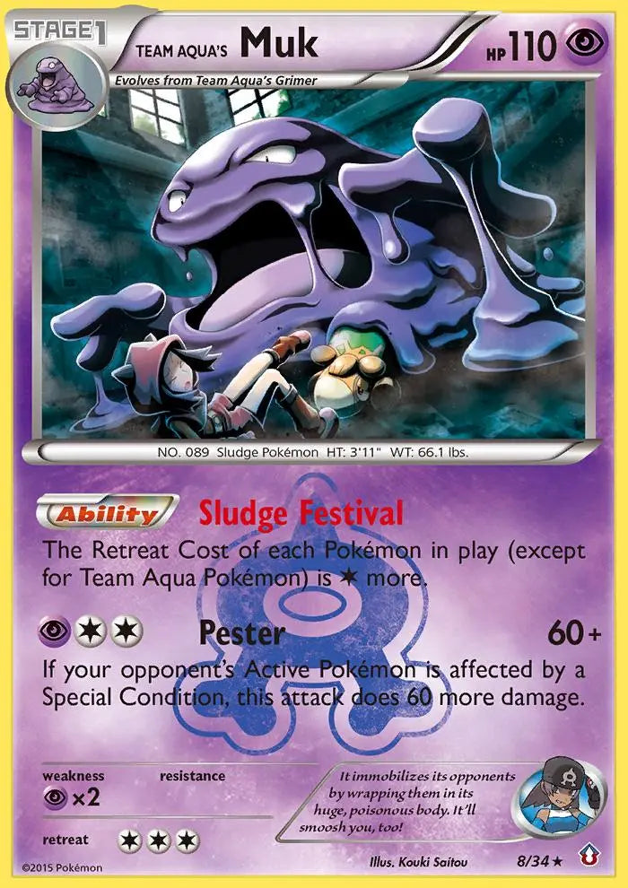Team Aqua's Muk (8/34) [XY: Double Crisis] Pokémon