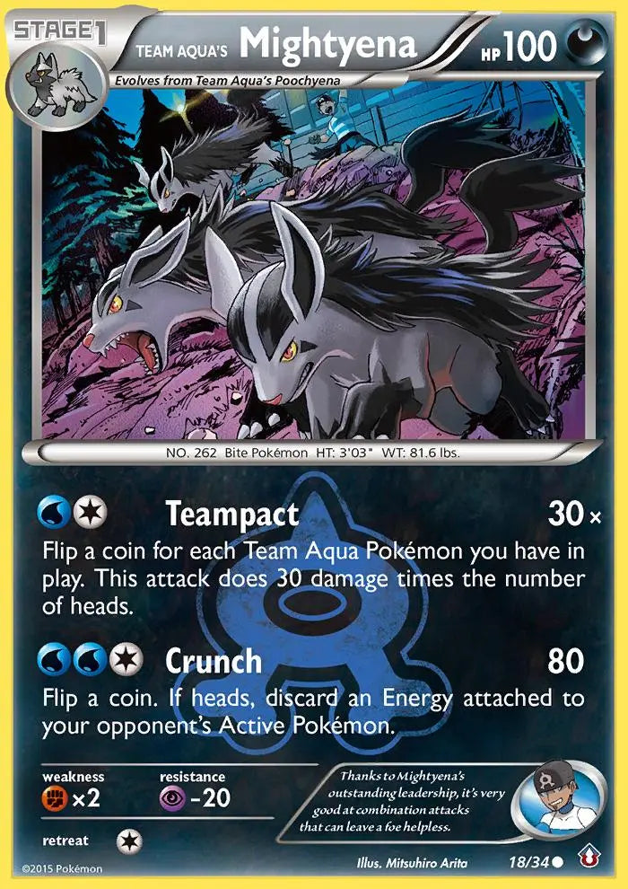 Team Aqua's Mightyena (18/34) [XY: Double Crisis] Pokémon
